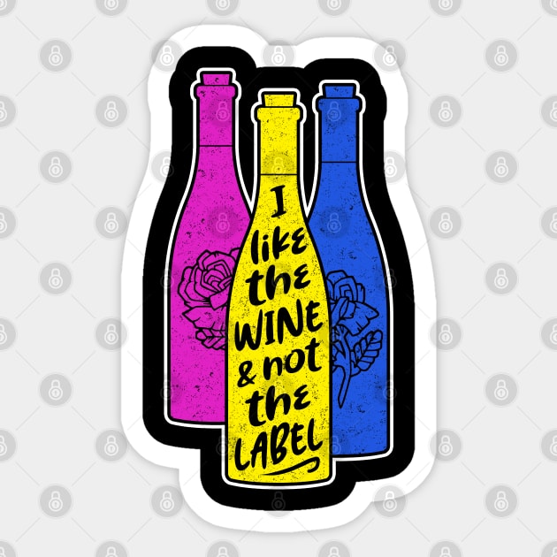 The wine not the label Sticker by NinthStreetShirts